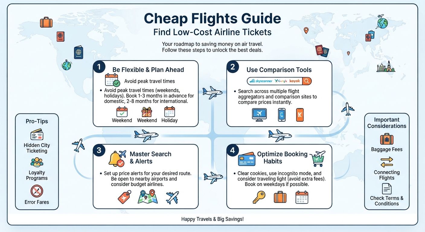 Cheap Flights Guide: How to Find Low Cost Airlines and Save on Airline Tickets
