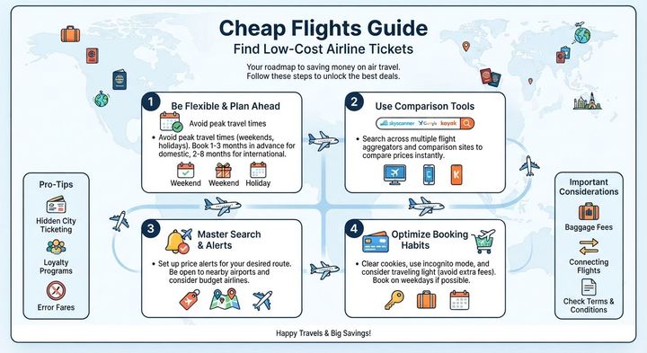 Cheap Flights Guide: How to Find Low Cost Airlines and Save on Airline Tickets