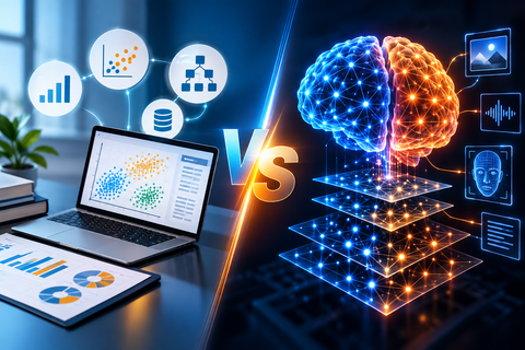 Machine Learning vs Deep Learning Guide: Explore Key Differences and Uses
